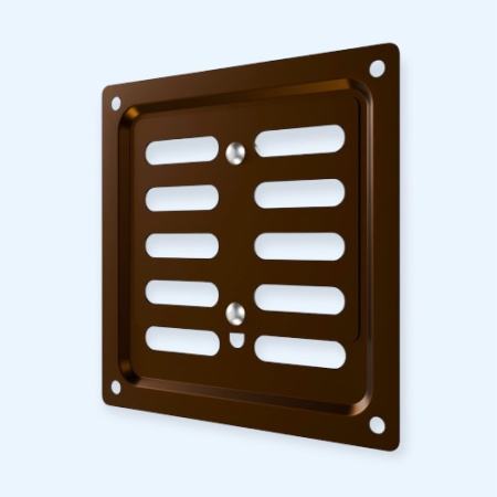 1717MER Metallic brown ERA Решетка вентиляционная MER регулируемая 175х175 окраш.сталь Metallic brown